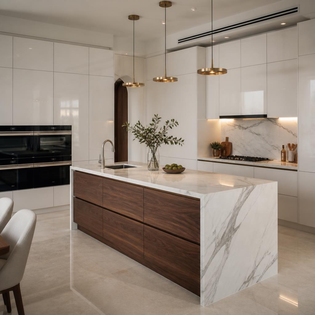 Solid walnut villa cabinetry