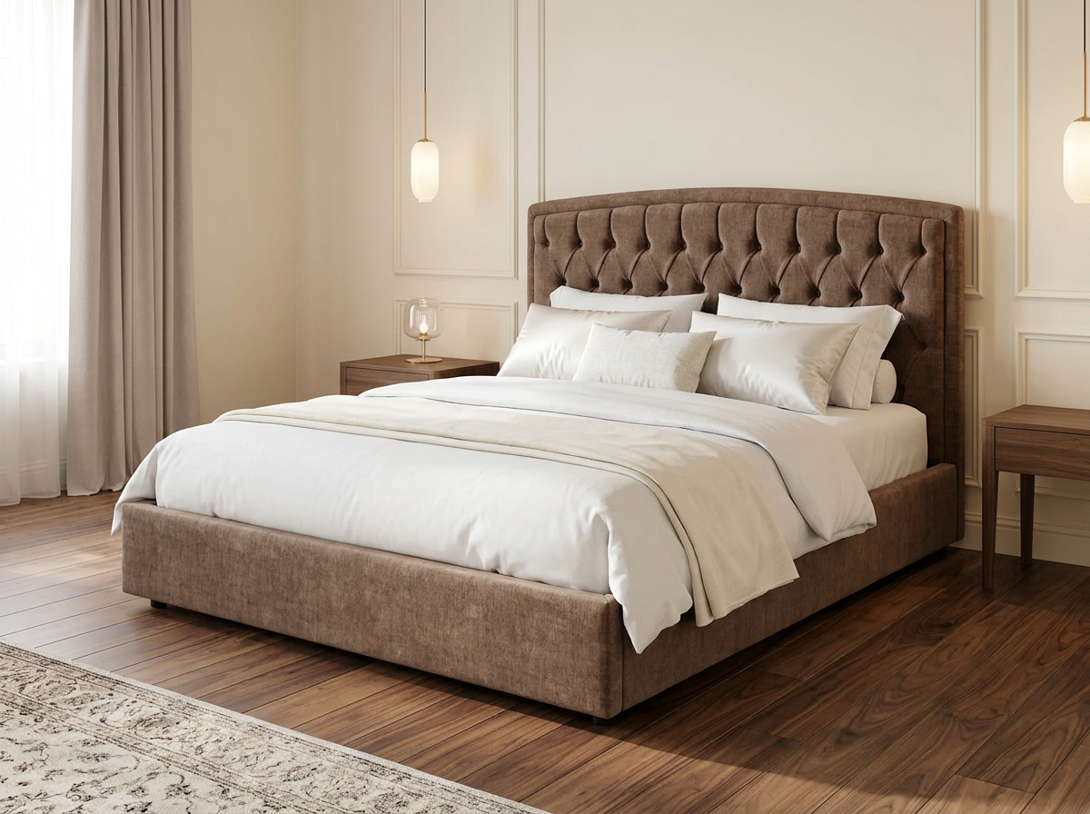 Mocha Chesterfield Bed