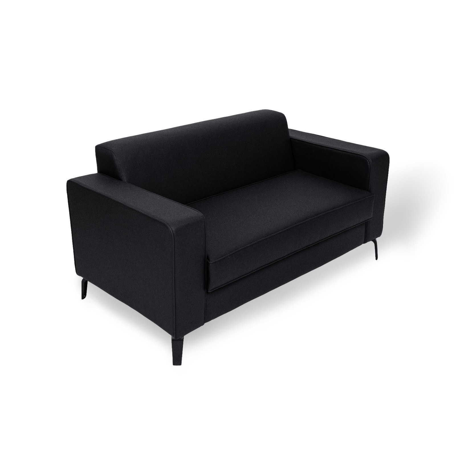 Modern Black Loveseat