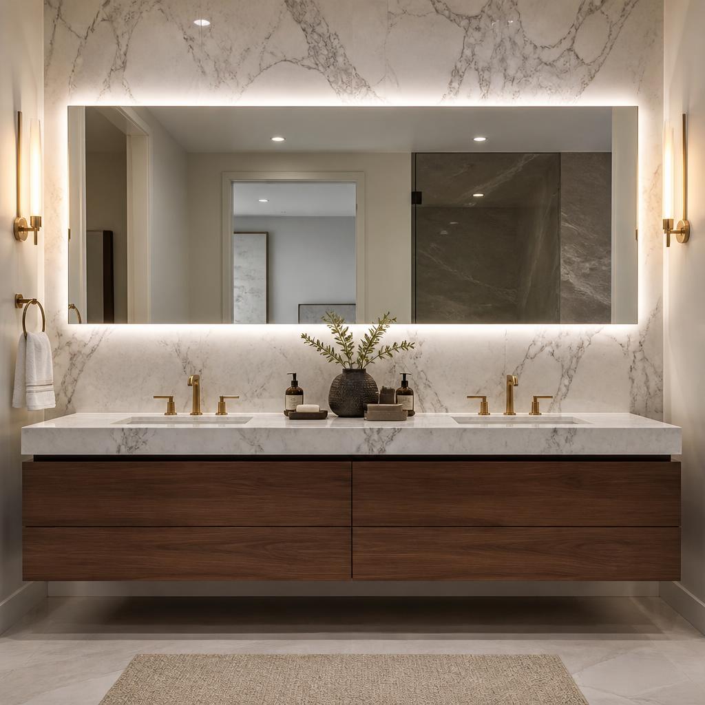 High-gloss lacquered kitchen fronts